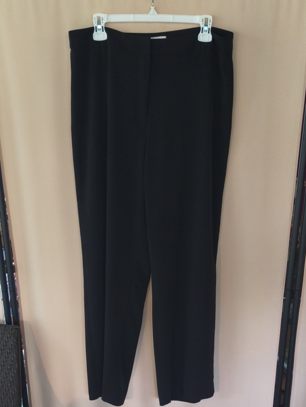 NWOT Women's Black High-Rise Straight Trousers Size US 14